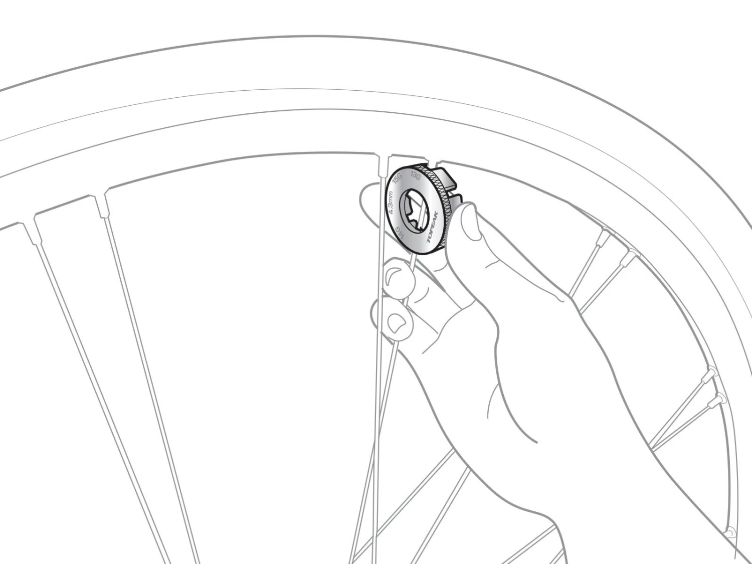 Topeak Clé à Rayons MultiSpoke Wrench 4 Topeak Clé à Rayons MultiSpoke Wrench – Image 2