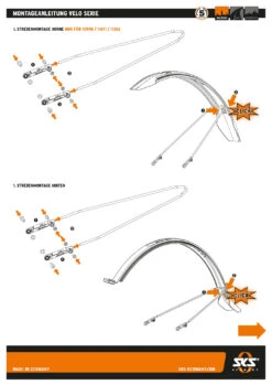 Kit De Garde-boue Velo 65 Mountain 29 -Vélo Pièces Magasin AB bedienungsanleitung VELO SERIE 1