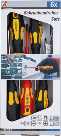 Kraftmann - Jeu De Tournevis 6 Pièces -Vélo Pièces Magasin BGS technic 35816 20126172 Kraftmann Schraubendreher Satz 6 teilig 2