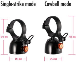 Cricket - Sonnette De Vélo Double Mode -Vélo Pièces Magasin Granite Cricket Dual Mode Fahrradklingel GBL01 01 3