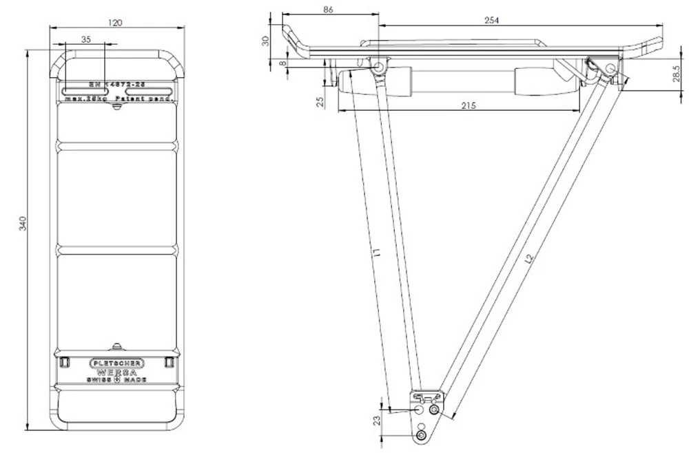 PLETSCHER Porte-bagages Système Werso MIK 27.5-29" 4 PLETSCHER Porte-bagages Système Werso MIK 27.5-29" – Image 2