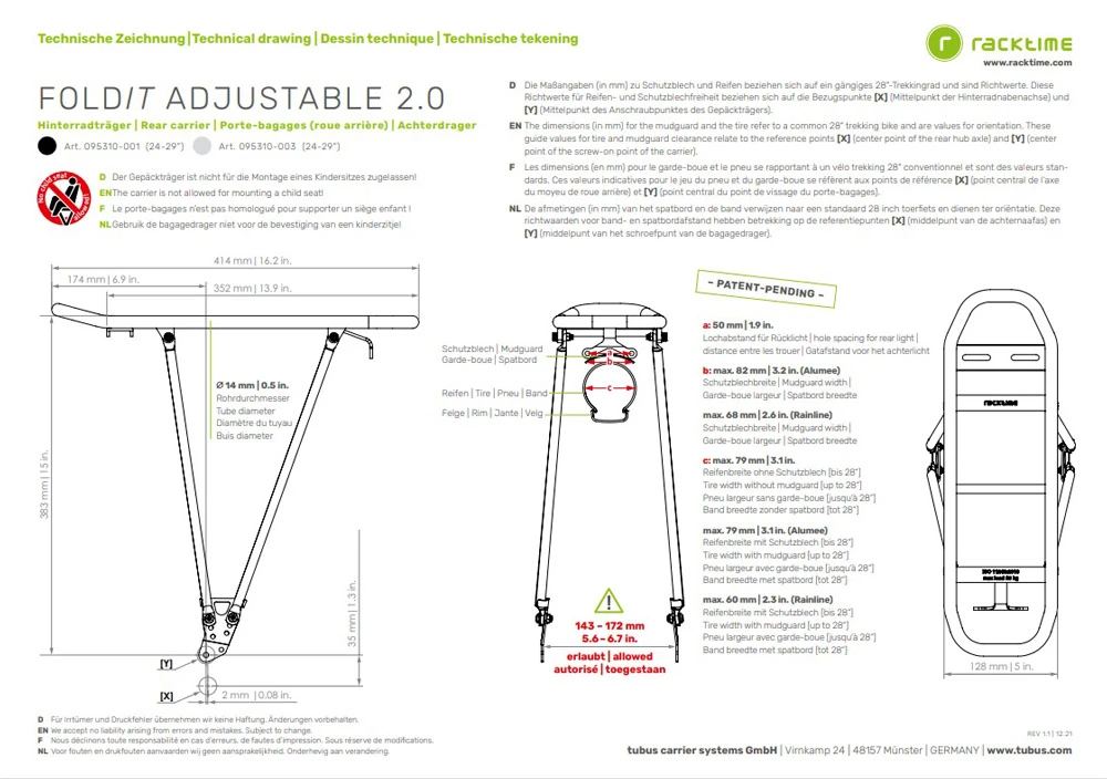 Racktime Porte-bagages Foldit Adj.2.0 6 Racktime Porte-bagages Foldit Adj.2.0 – Image 4