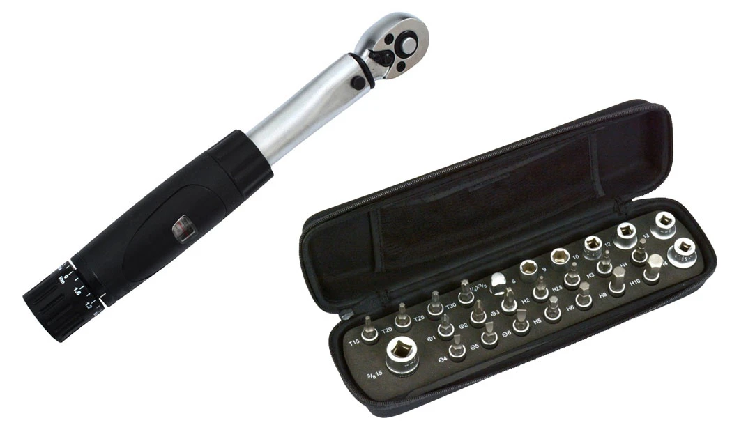 Clé Dynamométrique Comp 1/4" 2-24 Nm + Jeu D'embouts 3 Clé Dynamométrique Comp 1/4" 2-24 Nm + Jeu D'embouts
