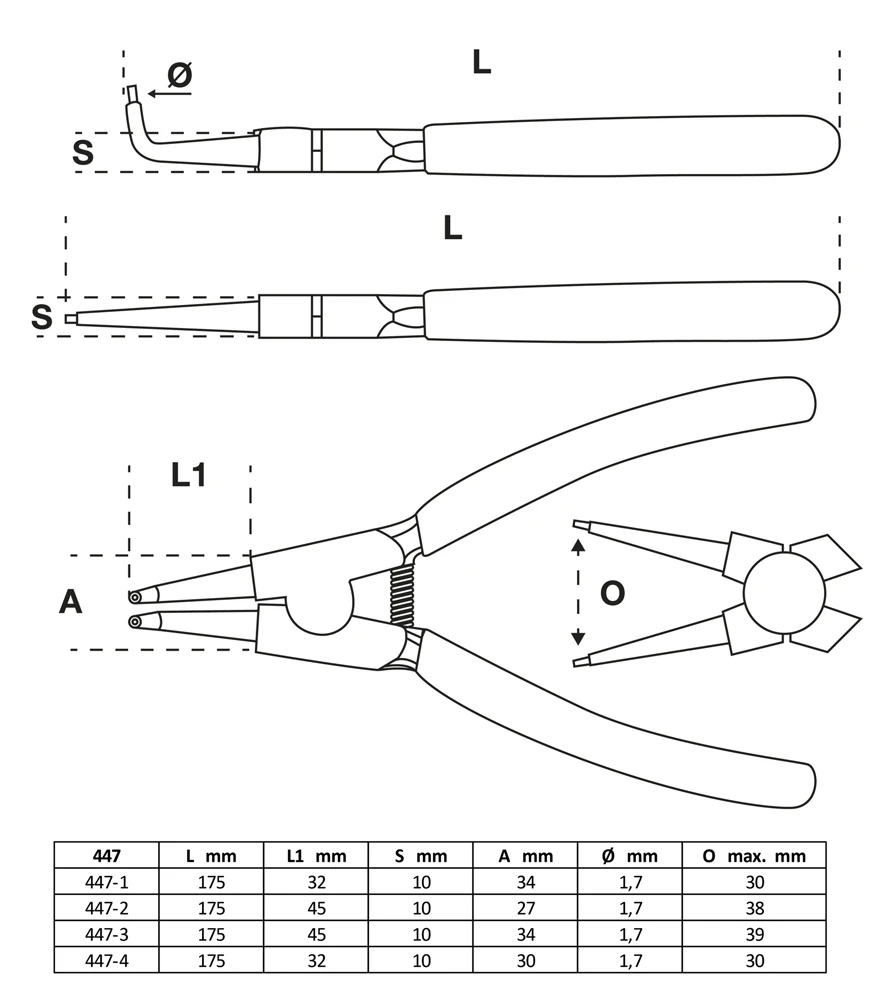 Jeu De Pinces à Circlips 175mm 8 Jeu De Pinces à Circlips 175mm – Image 6
