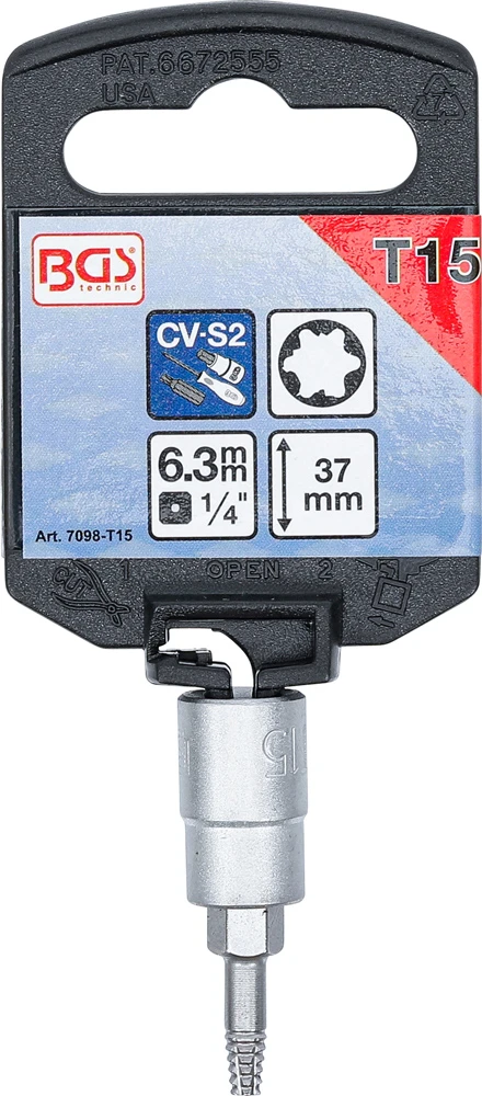 Jeu De Douilles à Embout D'extraction De Vis Pour Torx 1/4" Et 3/8" 7 Pièces 7 Jeu De Douilles à Embout D'extraction De Vis Pour Torx 1/4" Et 3/8" 7 Pièces – Image 5