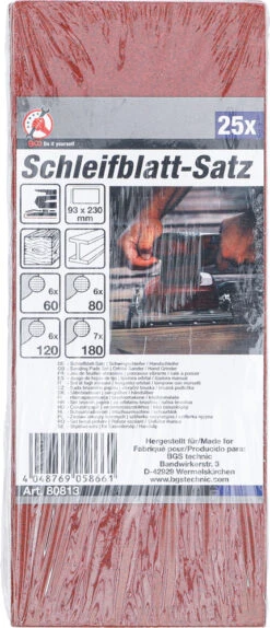Jeu De Papier Abrasif 25 Pièces -Vélo Pièces Magasin bgs technic 80813 09 Schleifpapier Satz 25 teilig